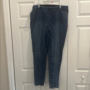 DG2 by Diane Gilman Dark Blue Skinny Jeans 1X Tall